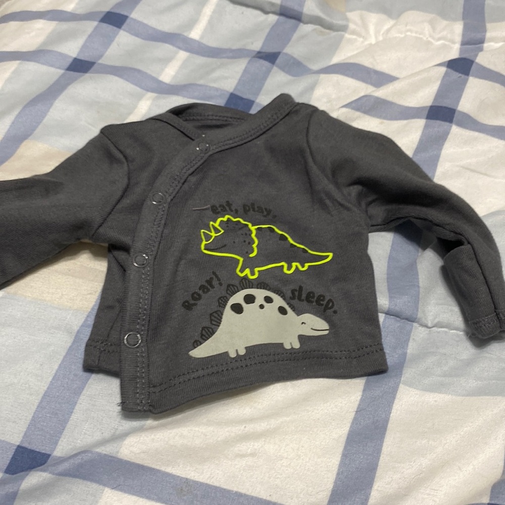 Long sleeve dino snap front shirt